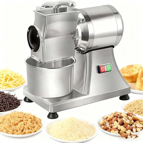 JINTVO Macchina Industriale per Macinare Formaggio da 60 kg/H, Tritatutto per Alimenti per Impieghi Gravosi, Macinatore Elettrico Ad Alta Potenza da 900 W, Cilindro in Acciaio Inox Antiruggine