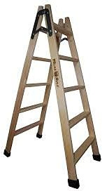 ALBA RULO - ESCALERA DE MADERA TIJERA PROFESIONAL - 6 PELDAÑOS