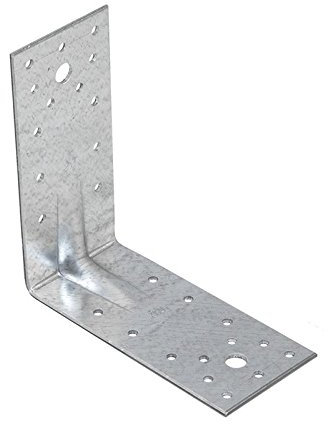 DMX - Winkelverbinder 140x140x65 - Schwerlastwinkel 10 Stück - Winkel Metall mit Sicke - Lochwinkel - Bauwinkel - Holzverbinder - Balkenwinkel - Eckwinkel - Möbelverbinder - Montagewinkel KP