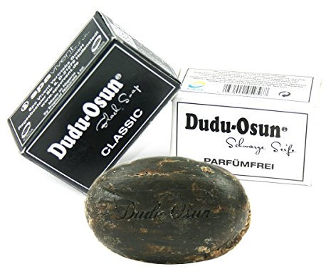Dudu-Osun - Kennenlernset 1x Dudu-Osun CLASSIC - Original Schwarze Seife aus Afrika - Original Black Soap 25g + 1x Parfümfreie Schwarze Seife Fragrance-free 25g