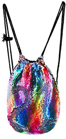 YoungRich Tailor Sac à dos Sequins Sac à Cordon Paillettes Sac de Danse à Cordon Gym de Sac à dos Cordon de Serrage Sac (45 * 35 * 1.5cm)