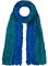 Japanwelt Seidentuch elegantes Damen Halstuch Crash-Schal 100% Seide silkroad 90 x 180 cm Streifen Blau Marineblau