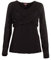 Coline - Tee Shirt Femme Cache Coeur - Couleur : Noir - Taille : L