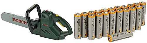Klein - 8430 - Jeu d'imitation - Tronçonneuse électronique Bosch & Amazon Basics Lot de 20 piles alcalines Type AA 1,5 V 2875 mAh (design variable)