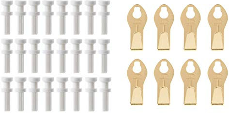 Takker Hardwall Refill Pack of 24 and 8 x Takker Picture Hooks - Hang Up to 12kgs - for Plaster Brick Ceramic Tiles Wood and Plasterboard - for Pictures Canvas Utensils and Tools