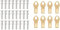 Takker Hardwall Refill Pack of 24 and 8 x Takker Picture Hooks - Hang Up to 12kgs - for Plaster Brick Ceramic Tiles Wood and Plasterboard - for Pictures Canvas Utensils and Tools