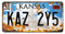 Retro Embossed License Plate | Supernatural | Metal Stamped Number Tag, Movie Prop Vanity Plate, 12x6 inch (Kansas - Kaz 2Y5)