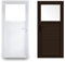 EcoLine Nebentür - Nebeneingangstür - Tür - 2-Fach, 1/3 Glas, 2/3 Füllung, außenöffnend innen: weiß/außen: Dark Oak BxH: 800 x 2000 mm DIN Rechts