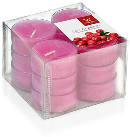 innaGLAS Lot de 12 Bougie parfumées en Cire Astrid, Rose, 1,6cm, Ø3,7cm, 4h - Bougies Chauffe-Plat