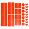 EAZY CASE 30 x Leuchtaufkleber, Reflektierende Aufkleber, Reflektor Band, Sicherheit im Dunkeln, wasserfest, selbstklebend für Fahrrad, Kinderwagen, Schulranzen, Rucksack, Kleidung, Neon Orange