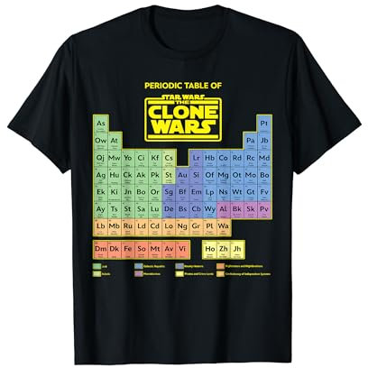 Star Wars Clone Wars Periodic Table Camiseta