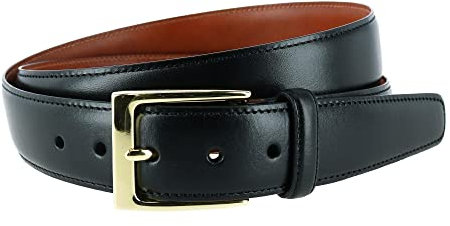 Trafalgar Cortina Ledergürtel, 30 mm breit, Schwarz, 44