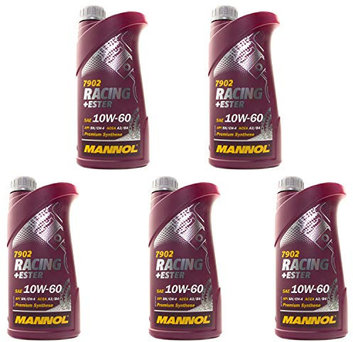 Motoröl Motor ÖL Oel Benzin Diesel MANNOL Racing+Ester 10W-60 API SN/CH-4 5x 1 Liter