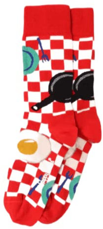 Happy Socks Unisex Early Bird Socken, Rot, 41-46