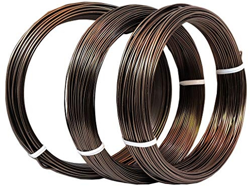 KaKUrI Bonsai Wire, 1mm, 1.5mm, 2mm Set, Aluminum, Brown, Japanese Training Wire for Bonsai Tree