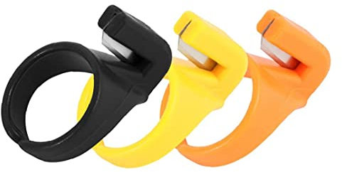 TOSSPER 3 pièces Aiguille de Doigt en Plastique Anneau de Couture Coupe-Fil Accessoire de Machine à Coudre Domestique