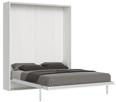Doppelbett Kentaro vertikal versenkbare weiße Esche