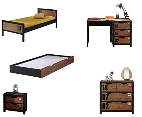 Alex Möbelset mit Ausziehbett und Schreibtisch
