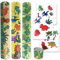 TOBJA Dinosaurier Schnapparmband Sticker Set - Knickarmbänder + Aufkleber Dino 5er Set | Klatscharmband für Jungen Kindergeburtstag Mitgebsel | Armband Kinderparty Giveaway Gastgeschenk (5X Dino)