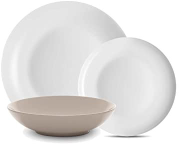 Kaleidos - Servizio piatti in Porcellana da 18 pz. ''NAKED WHITE MITIKA''