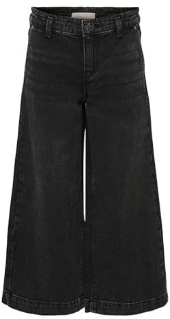 ONLY Mädchen Kogcomet Wide DNM Pim528 Noos Hose, Washed Black, 152 EU