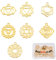 Beebeecraft 28 Stück Lotus Flower Charms 18 Karat vergoldete 7 Stile Yoga Charms Indische Chakra Charm für DIY Halskette Armband Ohrringe