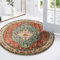 KIMODE Boho Teppich Rund, Waschbar für Wohnzimmer, Weich Kurzflor Schlafzimmer Runder für Kinderzimmer, Größe: Ø 90cm