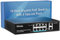 VIMIN Switch PoE Gigabit a 8 Porte con 2 Porta di Collegamento Gigabit, Switch Ethernet PoE non Gestito a 10 Porte con Alimentazione di 120W, Supporto IEEE802.3af/at, VLAN, Involucro in Metallo