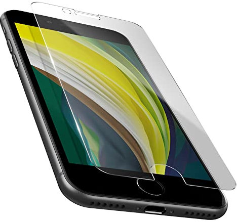 Milno [Lot de 5] Verre Trempé, Film Protection d'écran, Protecteur Dureté 9H Résistant, Sans Bulles, Anti-rayures pour iPhone SE 2020(SE2)/8/7/6/6s