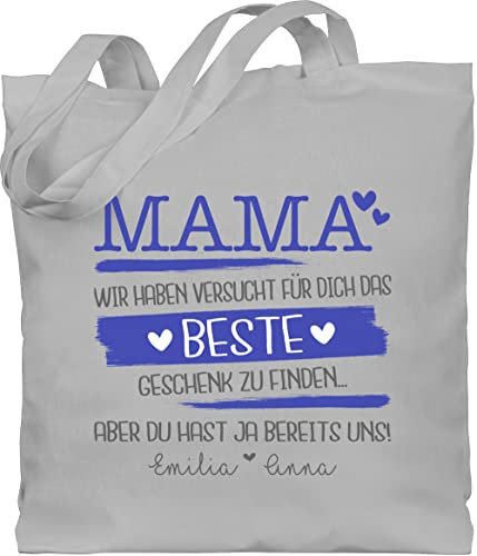 Baumwolltasche - Taschen - Mama wir haben versucht für dich das beste Geschenk zu finden I Geschenk für Mutter - Unisize - Hellgrau - tasche zum muttertag mom beutel