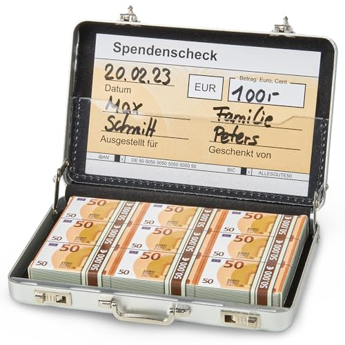 Darlena 50. Geburtstag Mini Geldkoffer als Geldgeschenk - Lustig Gutscheine oder Geld verschenken - Lustige Geschenke zum 50 Geburtstag (Frau & Mann), Geburtstagsgeschenk zum 50er