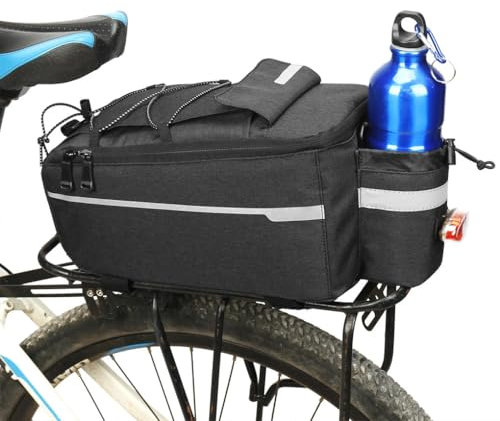 Fahrrad Gepäckträgertasche,Wasserdicht Fahrrad Sitz Multifunktionale Isolierte Stammkühltasche mit Becherhalter und verstellbarer Kordel,Umhängetasche für Reisen,38 * 15.5 * 16cm