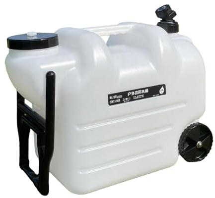 Amagogo Récipient d'eau pichet de Stockage d'eau avec Roues récipient de Stockage d'eau Potable Seau d'eau pour Camping RV ménage en Plein air