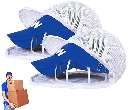 Aznever Cap Waschmaschinen Form, Hutwaschkäfig Cap Washer, Cap Washer Für Baseballkappen, Ball Caps Waschkäfig Mit Mesh-Wäschesack, Baseballmützen-Reiniger
