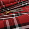 Redbrick Mill Fabrics Flammhemmender, schottischer Schottenkaro-Möbelstoff, hochwertige, strapazierfähige Plaid-Chenille-Polsterung, Meterware, rot, 135 cm Breite (pro Meter)