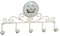 Biscottini Appendiabiti da parete 49x27x7 cm - Attaccapanni da muro in ferro - 5 ganci appendiabiti shabby chic - Appendiabiti ingresso