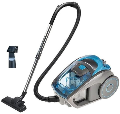 Cyclonic Bagless Cylinder Vacuum Cleaner, 2500W, Lightweight and Low Noise, Extendable Hose, Attachments Included