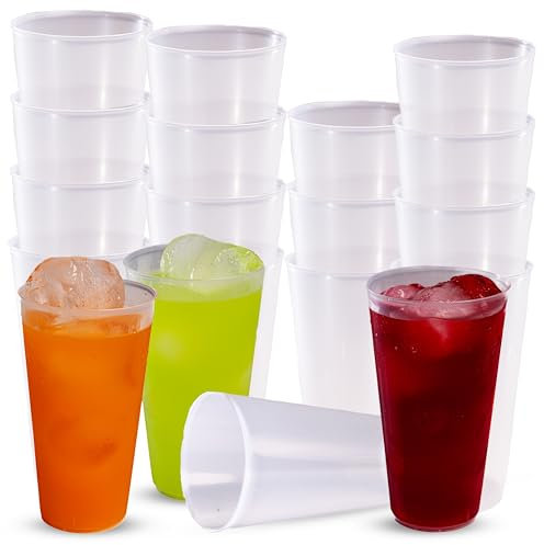TUKA - 800 Vasos Reutilizables Coktel de 480 ML - Plástico Duro Resistente - Ecológicos - Libre de BPA - Para Fiestas, Eventos, Copas, Gin Tonic, Cubata - Vasos Grandes (800)