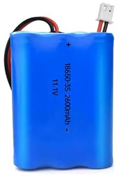 11.1V 2600mAh Li-ion Battery Pack RC Replacement Rechargeable Battery Pack Built-in 18650 * 3 Cell for Cars Airplane DIY, Fishing lights,Doorbell,Handheld Fan, Radio, Speakers, etc.