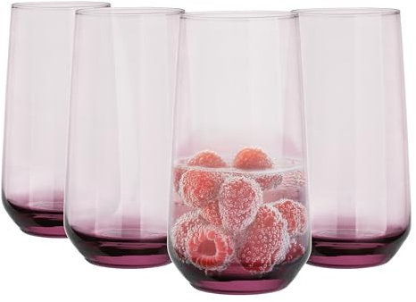 Glasmark KROSNO, 430 ml, lot de 4, s à long drink, s à boire, highball, s à eau, cocktail, parfaits pour la maison, les restaurants et les fêtes, ensemble de s