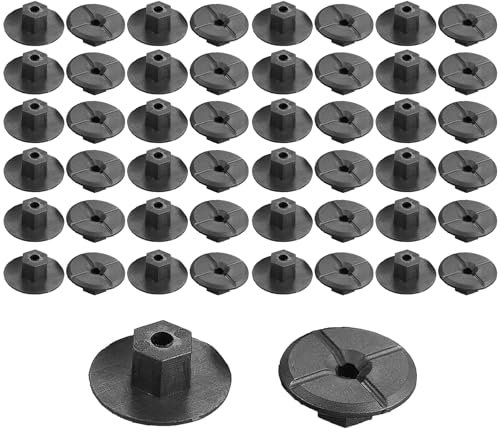 Yuiturt 50 Stück 4 mm Kunststoffmutter Radhaus Schutz Verkleidung Befestigungs Clips für Mercedes W201 W124 190D 260E BMW Serie 3 E36 E46 E90, ohne Gewinde Muttern Clips 2019900050 51711958025