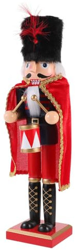 GETAJGHSD Working Nutcracker Toy Wooden Puppet Soldier Christmas Decor Ideal Present for Children