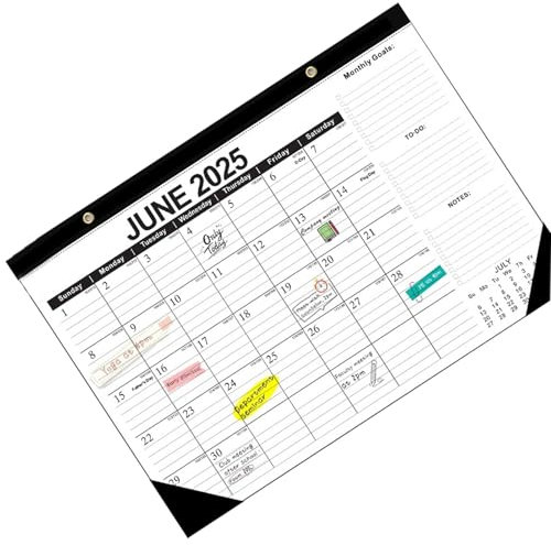 Wandkalender 2025, Wandkalender 2025, 18 Monatsplaner Wandkalender von Januar 2025 bis Juni 2026 Einfacher Kalender, Wandkalender, Wandkalender zum Aufhängen,