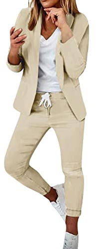 Tailleur Femme Offres du Jour Cérémonie Formelle Fêtes Complet Blazer Business Élégant Blazer & Pantalon Bureau Grande Taille Travail Vestes Robe Couleur Unie Manches Longues Tailleur 2025
