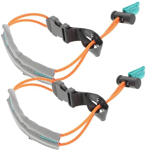 NAMOARLY 2st Gürtel Verstellbares Beinseil Kinderwagen Einstellbar Verschlüsse Schließe Keuchen Ratsche Straße Reflektierende Ausrüstung Reithose Tragbar Reststring Aufkleber Orange Plastik