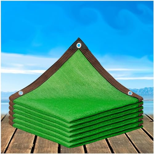 NA - Red de sombra de 12 puntadas, 2 x 7 m, tela verde con ojales, tasa de sombreado del 95% y resistente al agua, ideal para invernaderos y puertos de coche