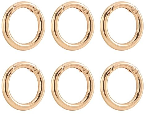 Schlüsselring Gold, 6 Schlüsselanhänger Gold Karabiner Rund Runde Karabiner Für Geldbörse Wanderrucksack Taschenringe
