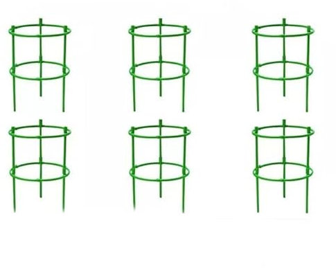 6x Plant Supports Adjustable Tomato Cage Plant Support Cages Garden Round Ring