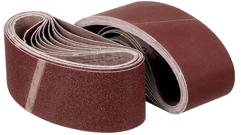 CoCud 76mm x 533mm Sanding Belts, 18 Pcs 60/80/120/150/240/400 Grit | Aluminum Oxide Knife Sharpener Belts Work Sharpening for Belt Sander Knife Carving Tool Metal Working