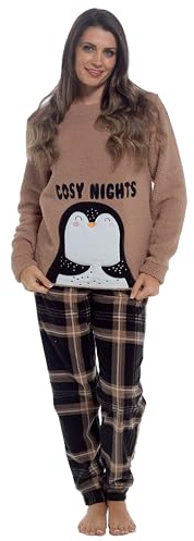 Daisy Dreamer Womens Snuggle Fleece Pyjama Set Ladies Loungewear Pyjamas Warm Soft Fleece Pj Lounge Sets
